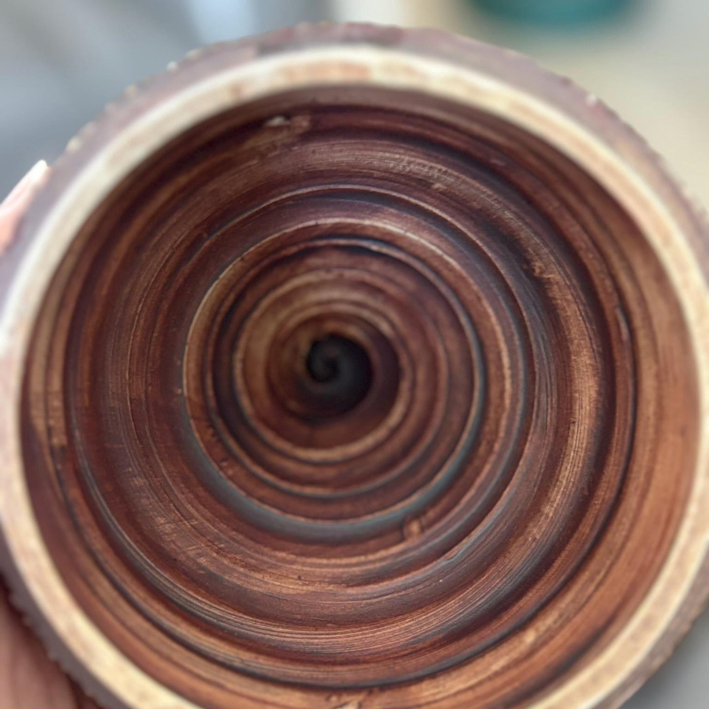 Rustic Ceramic Jar with Lid: Hand - Carved Acorn Stoneware Pottery - Vakili Art