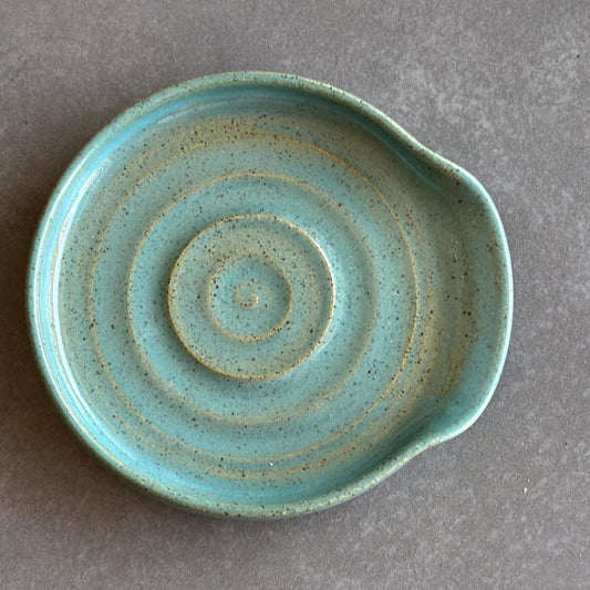 Handmade Ceramic Spoon Rest in Multiple Colors – Pottery Kitchen Utensil Holder - Vakili Art