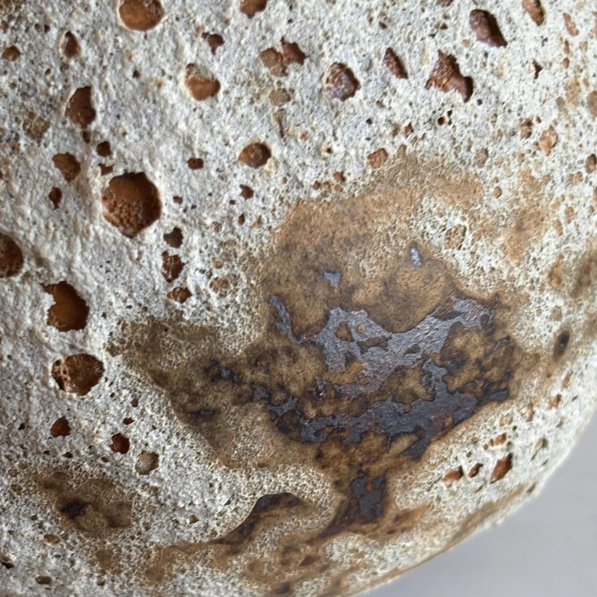 Handmade Round Rustic Vase – Decorative Candy or Trinket Dish – Earthy Brown and Rust Pottery - Vakili Art