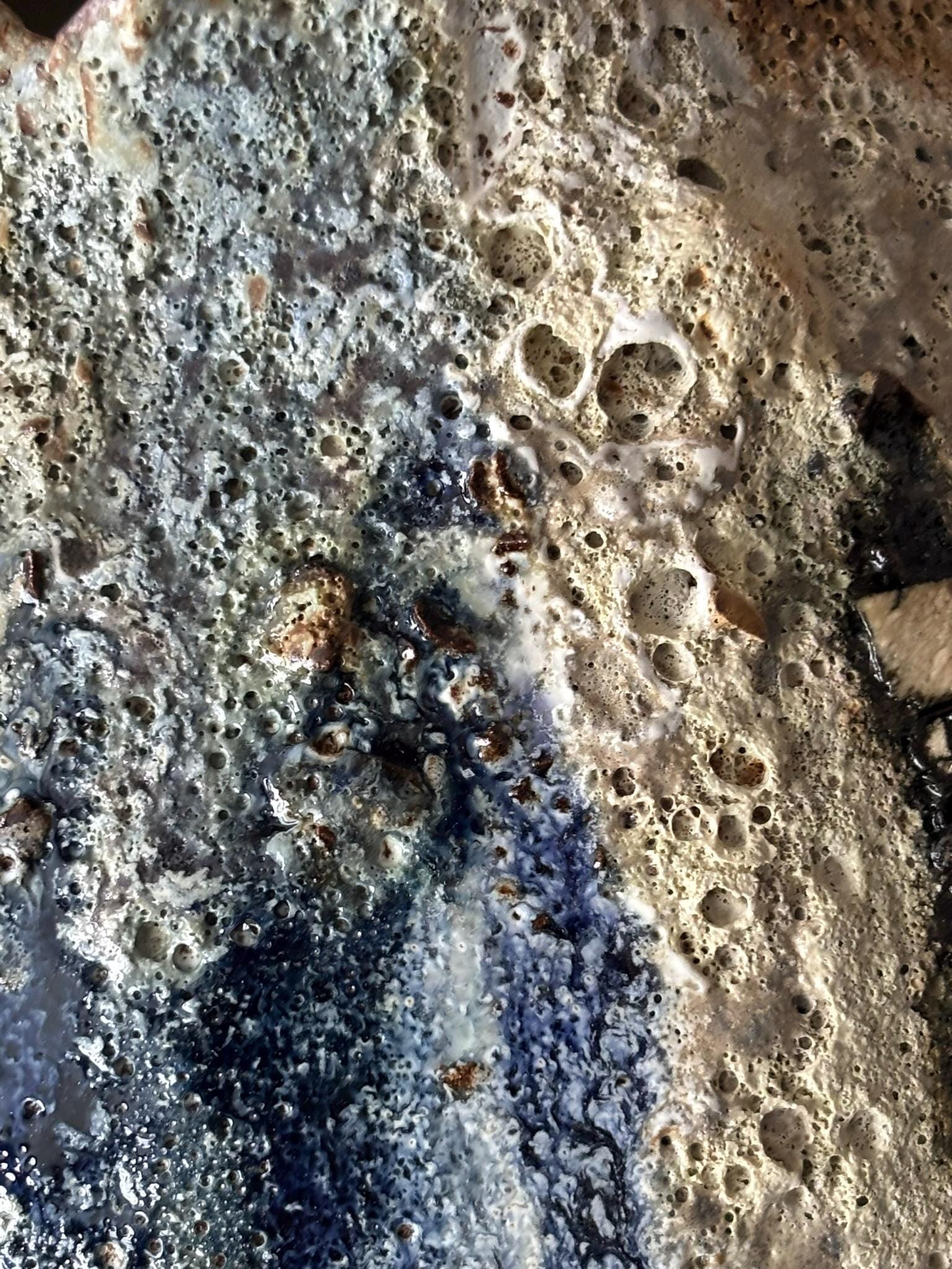 Large Ceramic Moon Jar Vase: Textured Wabi - Sabi Pottery Art - Vakili Art